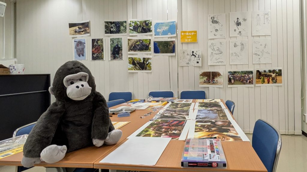 キーホルダーづくりコーナー